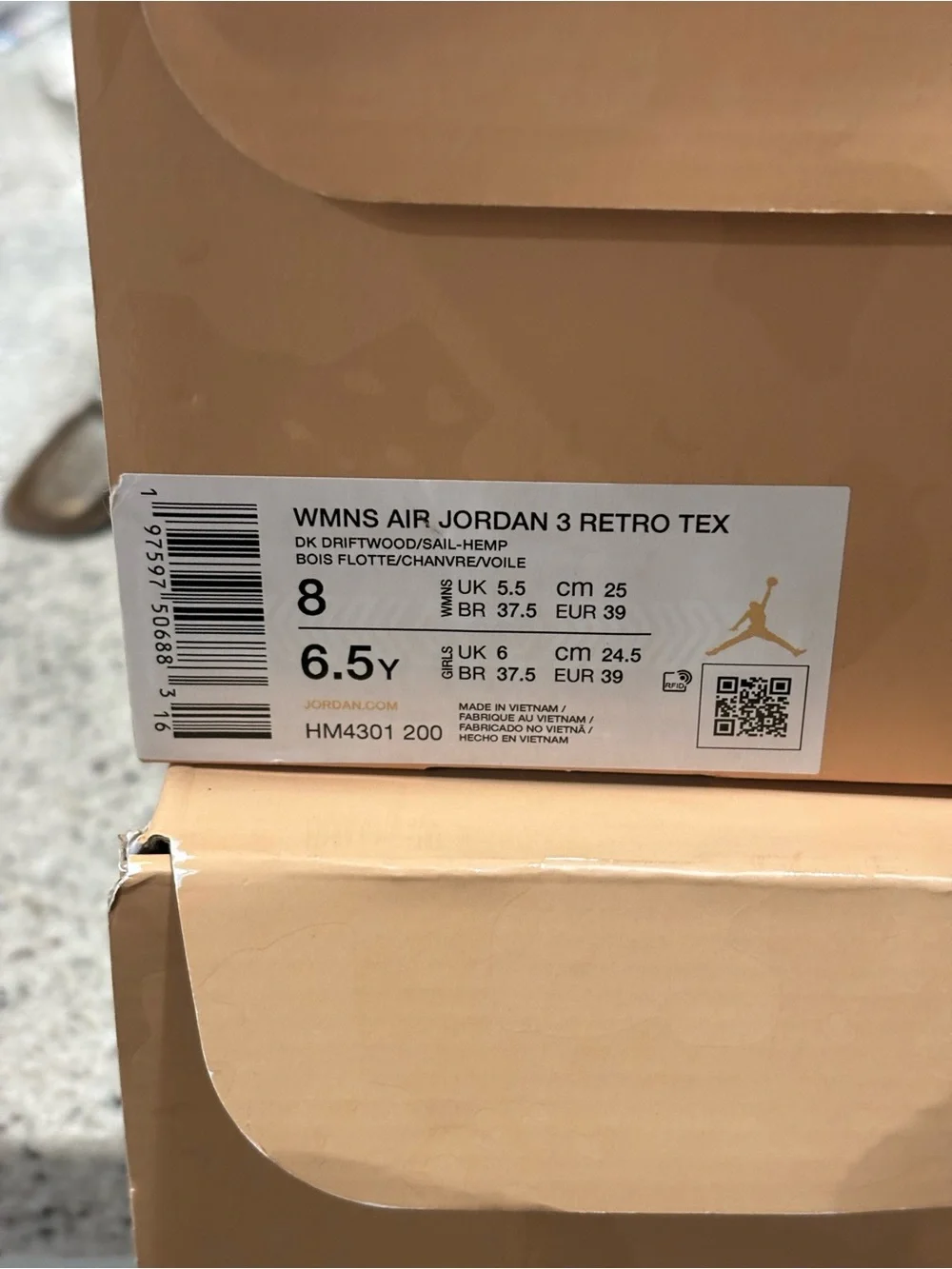 Air Jordan 3 Retro WNBA Desert Camo Women’s Size 9 (7.5M) BRAND NEW! HM4301-200